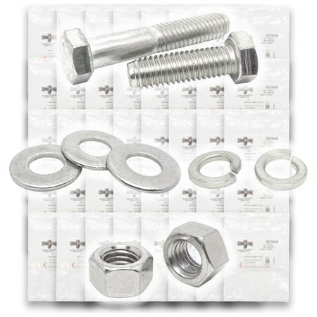 Boltsandnuts.Com Inch 18-8 Stainless Hex Cap Screws, Hex Nuts, Flat & Lock Washers - 2011 PCS Assortment Kit #316